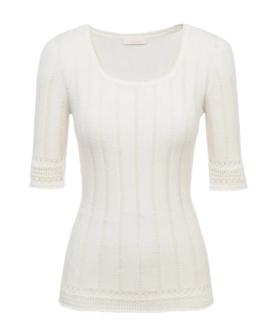 See By Chloé T-shirt With Spoon Collar In White
