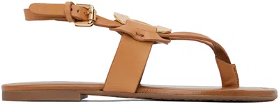 See By Chloé Chany Flat Thong Sandals In Light Pastel Brown