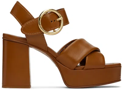 See By Chloé Tan Lyna Heeled Sandals In 553 Tan