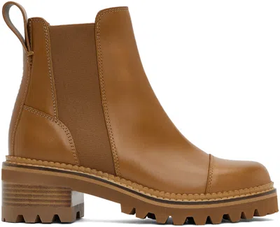 See By Chloé Tan Mallory Chelsea Boots In 533-tan