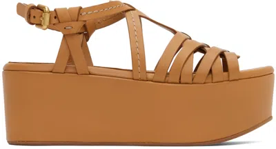 See By Chloé Tan Sierra Heeled Sandals In 230 Light/pastel Bro