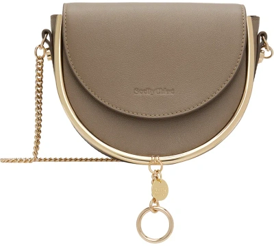 See By Chloé Taupe Mara Evening Bag In 23w Motty Grey