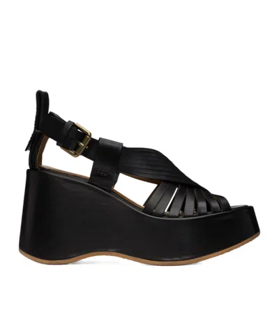 See By Chloé Thessa Cross-strap High-heeled Sandals In Black