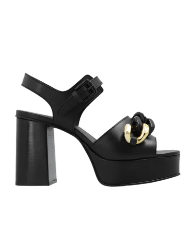 See By Chloé Thick-soled High-heeled Sandals In Black