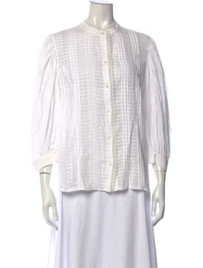 Pre-owned See By Chloé Three-quarter Sleeve Blouse In White