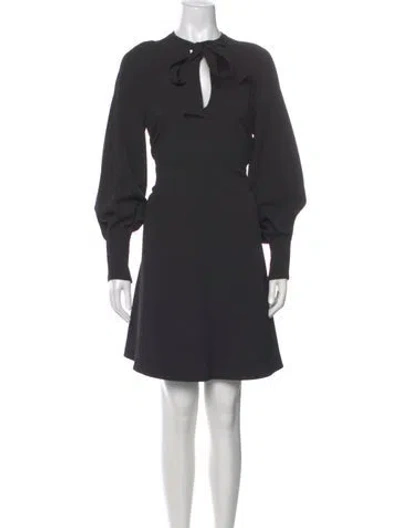 Pre-owned See By Chloé Tie Neck Knee-length Dress In Black