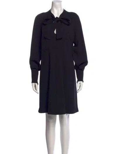 Pre-owned See By Chloé Tie Neck Mini Dress In Black