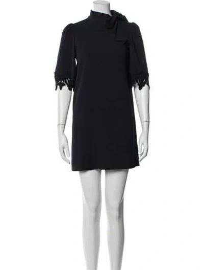Pre-owned See By Chloé Tie Neck Mini Dress In Multi