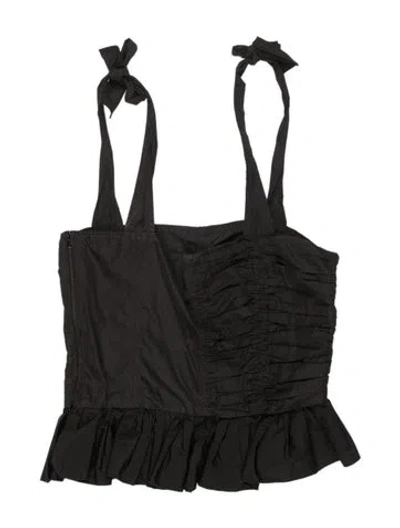 Pre-owned See By Chloé Tie Neck Sleeveless Top In Black