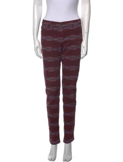 Pre-owned See By Chloé Tie-dye Print Straight Leg Pants In Purple