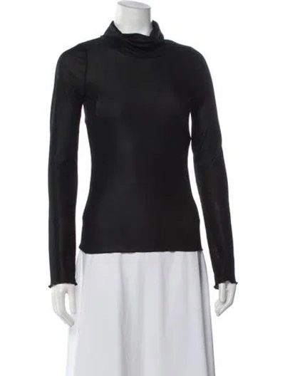 Pre-owned See By Chloé Turtleneck Long Sleeve Top In Black