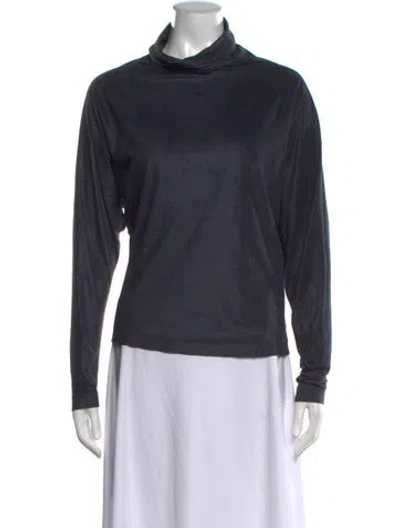 Pre-owned See By Chloé Turtleneck Long Sleeve Top In Blue