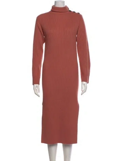 Pre-owned See By Chloé Turtleneck Midi Length Dress In Neutral