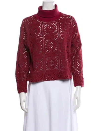 Pre-owned See By Chloé Turtleneck Sweater In Burgundy