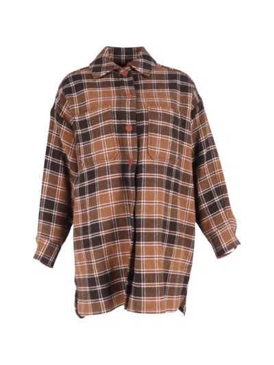 Pre-owned See By Chloé Vintage Checked Flannel Shirt In Brown