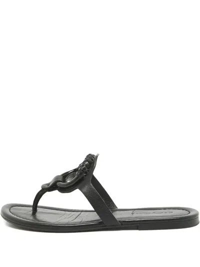 Pre-owned See By Chloé Vintage Leather Flat Sandals