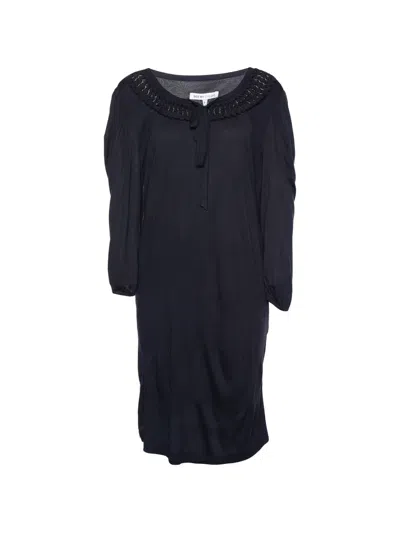 Pre-owned See By Chloé Vintage Neck-trim Tunic In Black