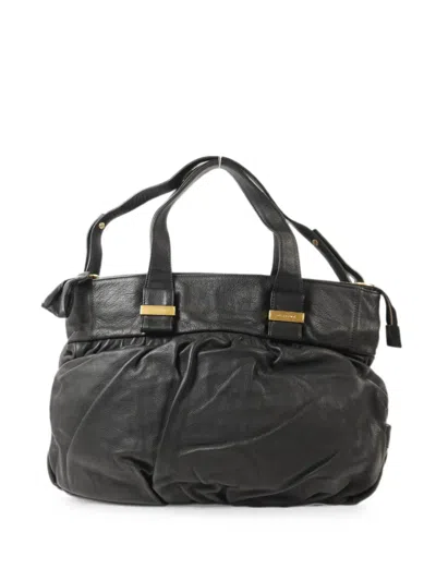 Pre-owned See By Chloé Vintage Ruched Shoulder Bag In Black