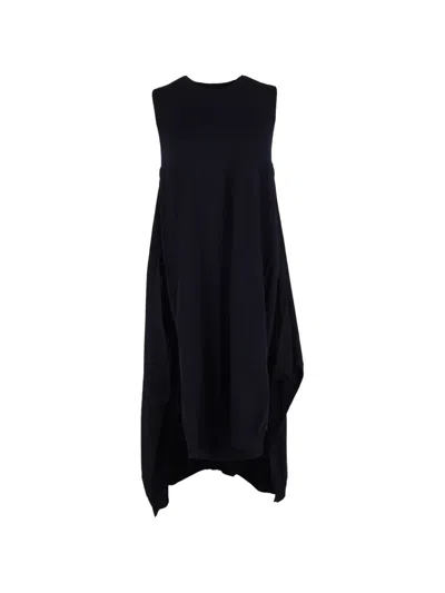Pre-owned See By Chloé Vintage Side-slit Ribbed Dress In Blue