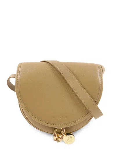Pre-owned See By Chloé Vintage Small Mara Leather Shoulder Bag In Neutral