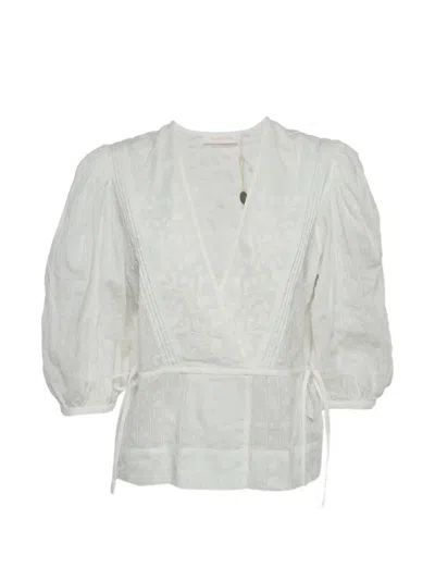 Pre-owned See By Chloé Vintage Swiss Dot-embroidered Top In White
