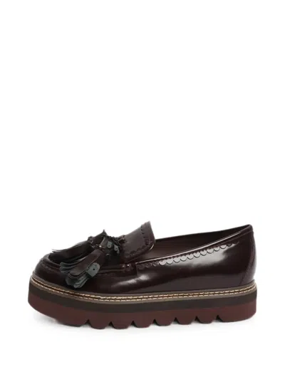 Pre-owned See By Chloé Vintage Tassel Platform Loafers In Brown