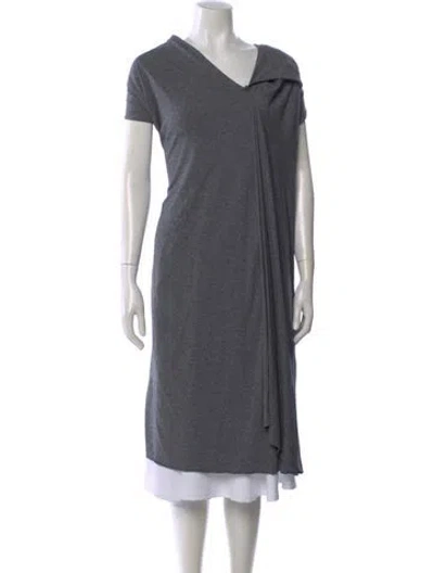 Pre-owned See By Chloé Vintage V-neck Top In Gray