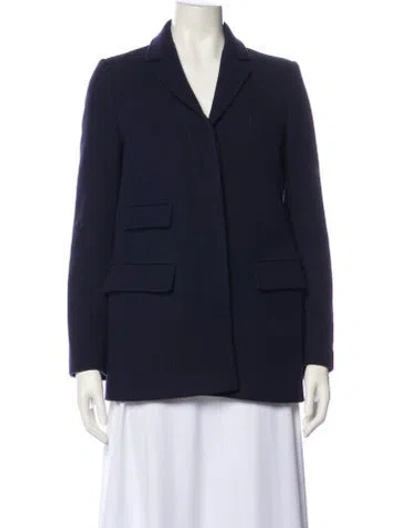 Pre-owned See By Chloé Virgin Wool Coat In Blue