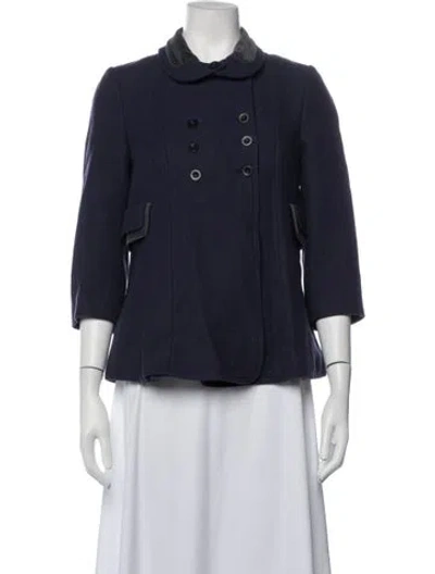 Pre-owned See By Chloé Virgin Wool Jacket In Blue
