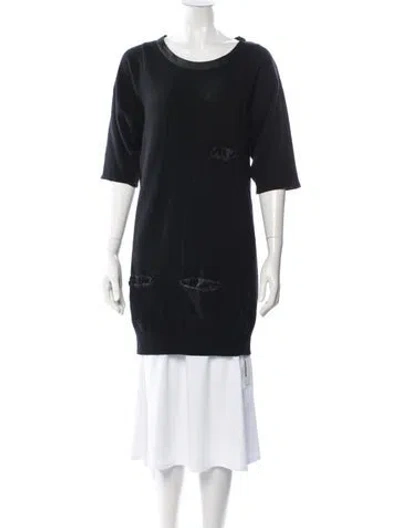 Pre-owned See By Chloé Virgin Wool Knee-length Dress In Black