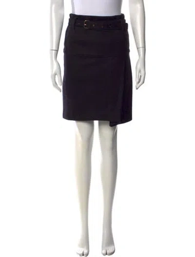 Pre-owned See By Chloé Virgin Wool Knee-length Skirt In Black