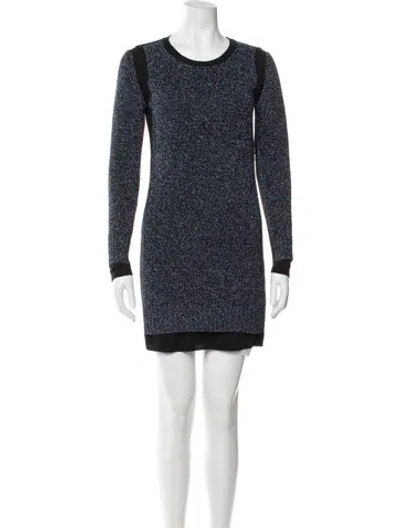 Pre-owned See By Chloé Virgin Wool Mini Dress In Black