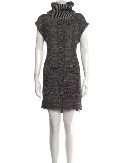Pre-owned See By Chloé Virgin Wool Mini Dress In Black