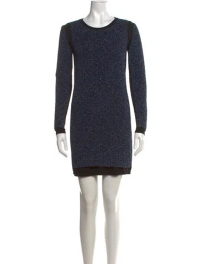Pre-owned See By Chloé Virgin Wool Mini Dress In Black