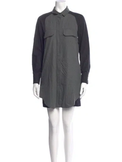 Pre-owned See By Chloé Virgin Wool Mini Dress In Gray