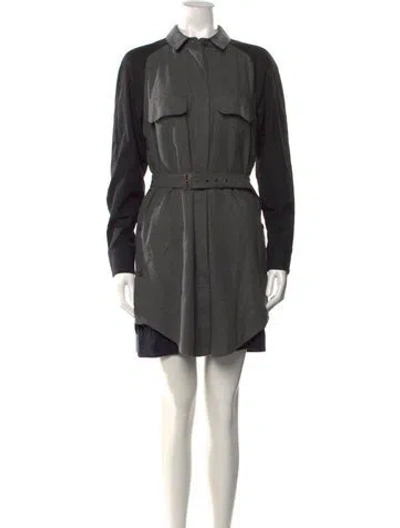 Pre-owned See By Chloé Virgin Wool Mini Dress In Gray