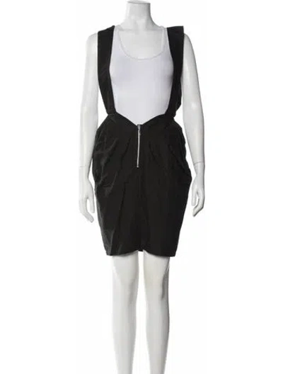 Pre-owned See By Chloé Virgin Wool Mini Skirt In Black
