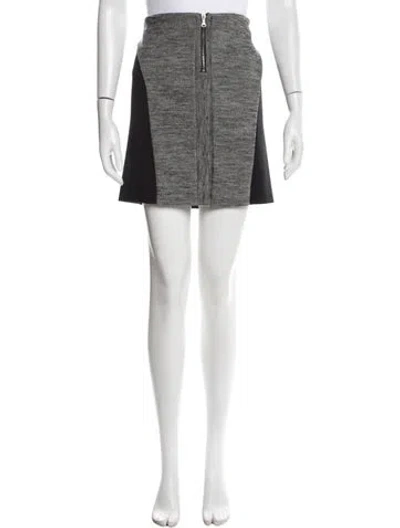 Pre-owned See By Chloé Virgin Wool Mini Skirt In Gray