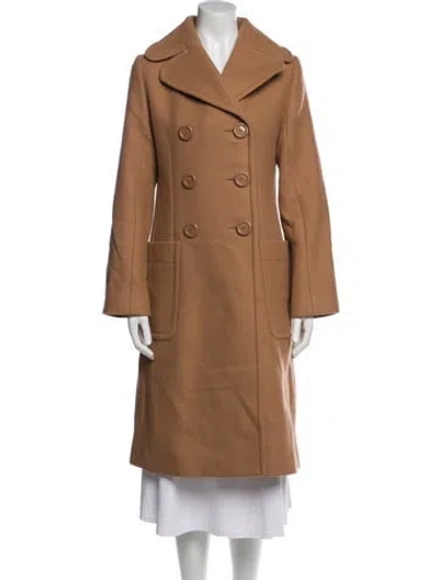 Pre-owned See By Chloé Virgin Wool Peacoat In Brown