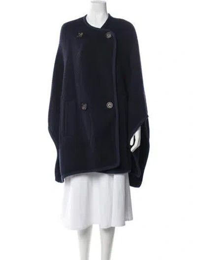 Pre-owned See By Chloé Virgin Wool Poncho In Blue