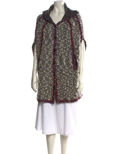 Pre-owned See By Chloé Virgin Wool Printed Sweater In White