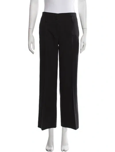 Pre-owned See By Chloé Virgin Wool Straight Leg Pants In Black