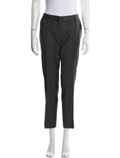 Pre-owned See By Chloé Virgin Wool Straight Leg Pants In Gray