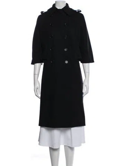Pre-owned See By Chloé Virgin Wool Trench Coat In Black