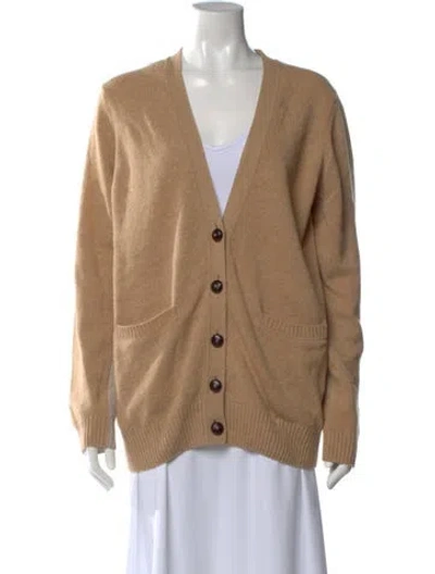 Pre-owned See By Chloé Virgin Wool V-neck Sweater In Brown