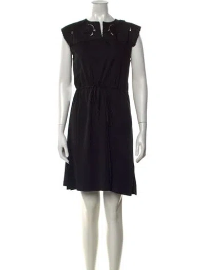 Pre-owned See By Chloé V-neck Knee-length Dress In Black