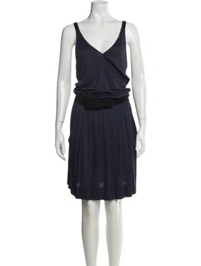 Pre-owned See By Chloé V-neck Knee-length Dress In Blue