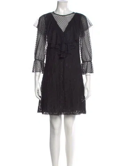 Pre-owned See By Chloé V-neck Mini Dress In Black