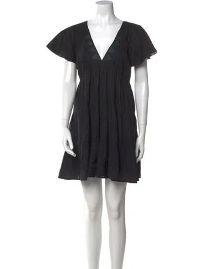 Pre-owned See By Chloé V-neck Mini Dress In Black