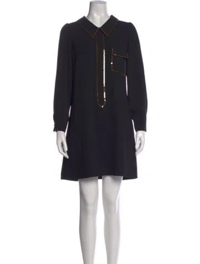Pre-owned See By Chloé V-neck Mini Dress In Black